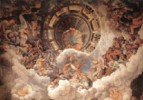 Foto - Particolare della volta della Camera dei Giganti - Palazzo Te a Mantova